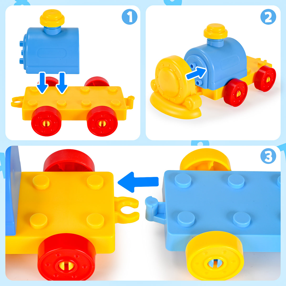 IYHN Farm Train Learning Toy, Counting, Matching & Sorting Montessori Learning Animal Set Including 9 Farm Animals and 1 Farmer, Easter Christmas Birthday Gift for for Toddlers