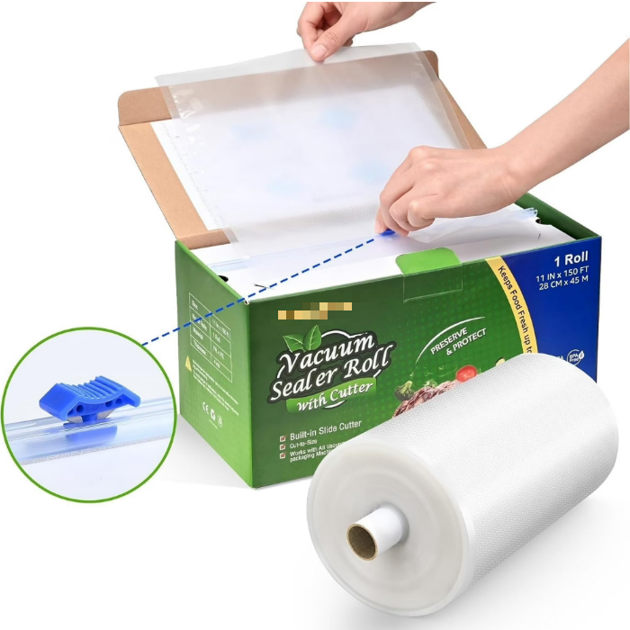 11" x 150' Vacuum Sealer Bags Food Vacuum Seal Bags Roll Keeper with Cutter