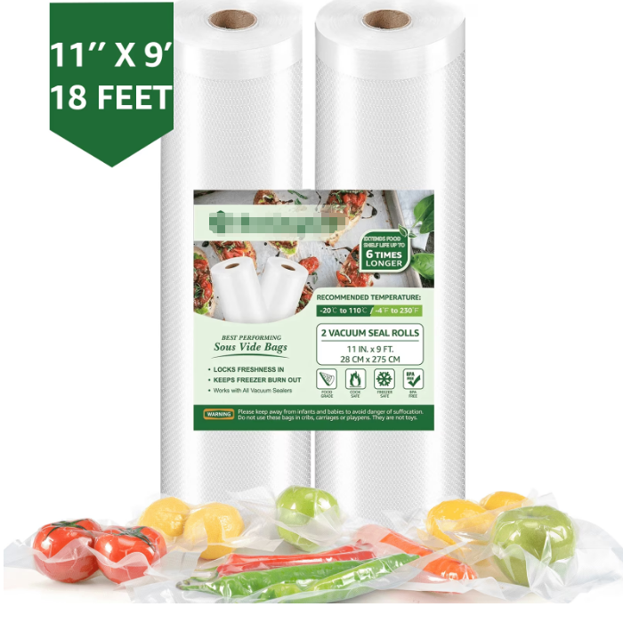 11" x 150' Vacuum Sealer Bags Food Vacuum Seal Bags Roll Keeper with Cutter