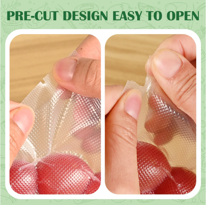 Vacuum Sealer Bags, 2 Pack 8''x50',11''x50 Combo Vacuum Seal Rolls for Food, 100 feet, Clear