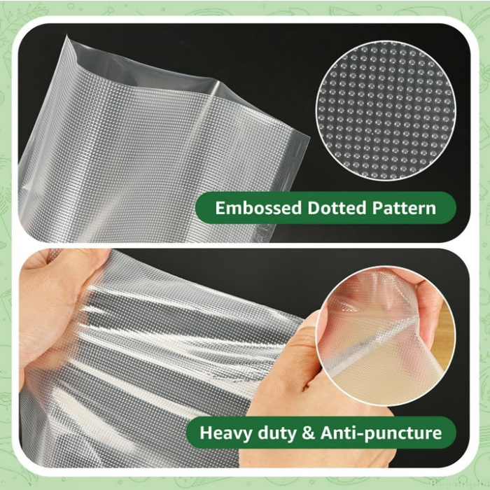 Vacuum Sealer Bags, 2 Pack 8''x50',11''x50 Combo Vacuum Seal Rolls for Food, 100 feet, Clear